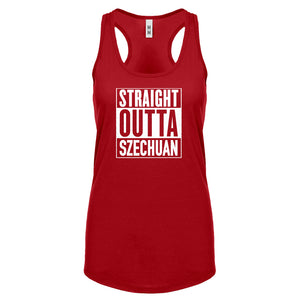 Racerback Straight Outta Szechuan Womens Tank Top