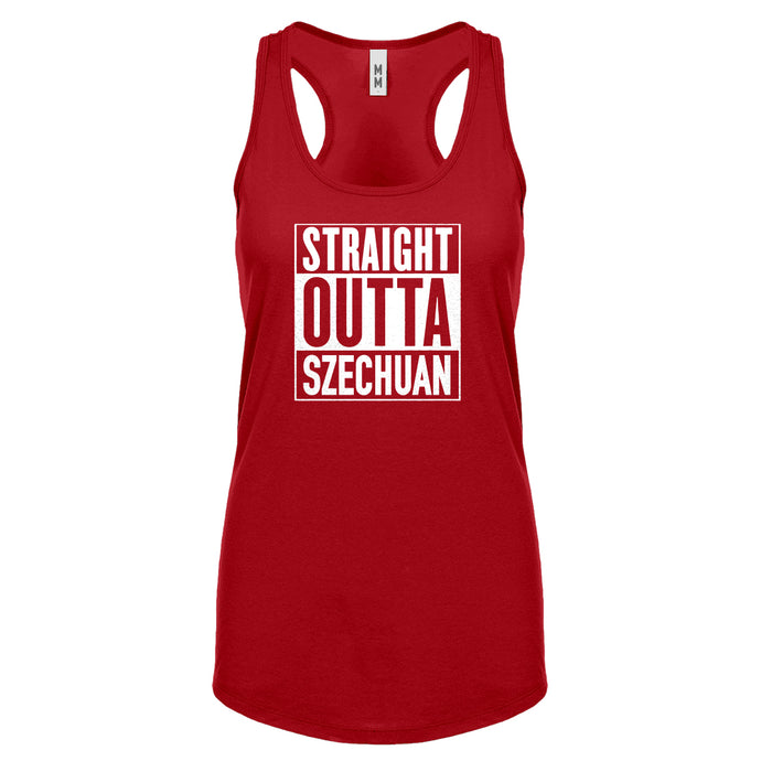 Racerback Straight Outta Szechuan Womens Tank Top