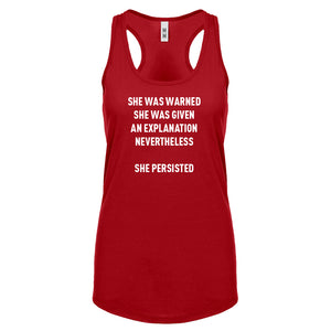 Racerback She Persisted Venus Fist Womens Tank Top