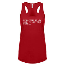 Its Getting Dark Womens Racerback Tank Top