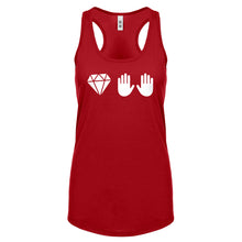 DIAMOND HANDS Womens Racerback Tank Top