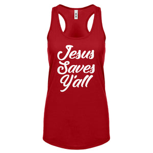 Jesus Saves Yall Womens Racerback Tank Top