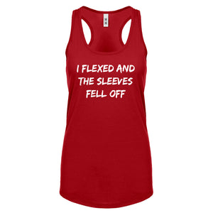 I Flexed and the Sleeves Fell Off Womens Racerback Tank Top