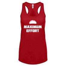Racerback Maximum Effort Taco Womens Tank Top