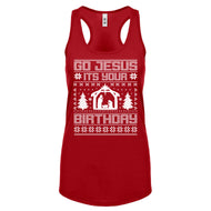 Racerback Go Jesus Its Your Birthday Womens Tank Top