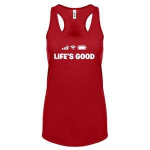 Life's Good Womens Racerback Tank Top