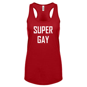 Super Gay Womens Racerback Tank Top