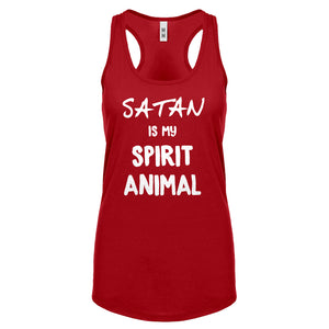 Satan is my Spirit Animal Womens Racerback Tank Top