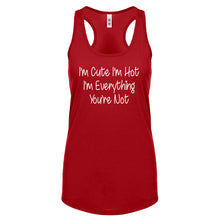 Im Cute Im Hot Womens Racerback Tank Top