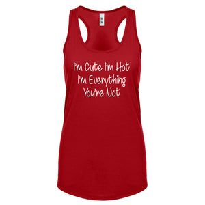 Im Cute Im Hot Womens Racerback Tank Top