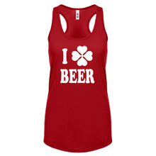 Racerback I Love Beer Womens Tank Top