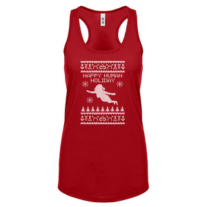 Racerback Happy Human Holiday Womens Tank Top