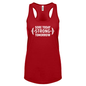 Racerback Sore Today Strong Tomorrow Womens Tank Top