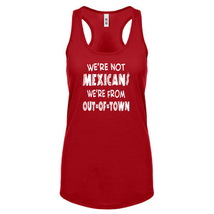 Racerback We're from Out of Town Womens Tank Top
