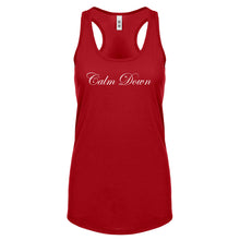 CALM DOWN Womens Racerback Tank Top