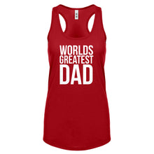Racerback Worlds Greatest Dad Womens Tank Top