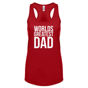 Racerback Worlds Greatest Dad Womens Tank Top