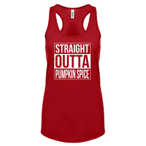 Straight Outta Pumpkin Spice Womens Racerback Tank Top
