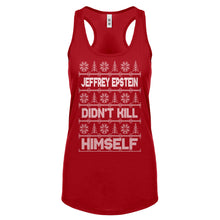 Jeffrey Epstein Ugly Christmas Sweater Womens Racerback Tank Top