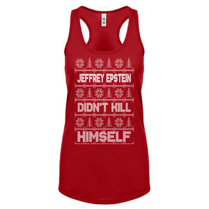 Jeffrey Epstein Ugly Christmas Sweater Womens Racerback Tank Top