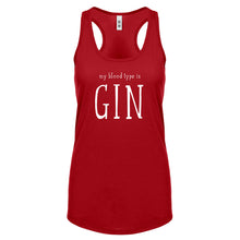 My Blood Type is Gin Womens Racerback Tank Top