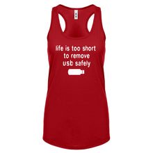 Racerback Remove USB Safely Womens Tank Top