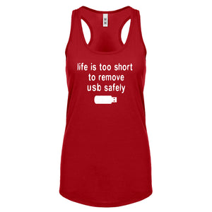 Racerback Remove USB Safely Womens Tank Top