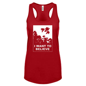 I Want to Believe Super Girls Womens Racerback Tank Top