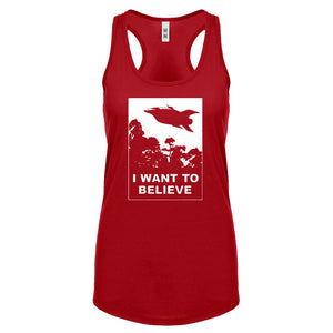I Want to Believe Planet Express Womens Racerback Tank Top