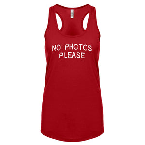 No Photos Please Womens Racerback Tank Top
