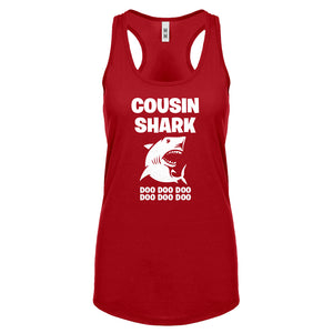 Cousin Shark Womens Racerback Tank Top