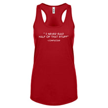 Confucius say Womens Racerback Tank Top