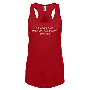 Confucius say Womens Racerback Tank Top