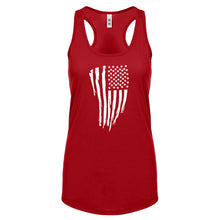 American Flag Vertical Womens Racerback Tank Top