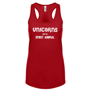 Unicorns are my Spirit Animal Womens Racerback Tank Top