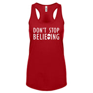 Racerback Don't Stop Believing Womens Tank Top