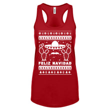 Racerback Feliz Navidad Womens Tank Top