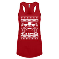 Racerback Feliz Navidad Womens Tank Top