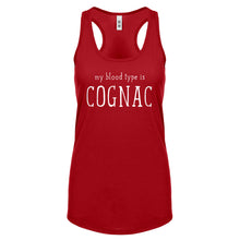 My Blood Type is Cognac Womens Racerback Tank Top