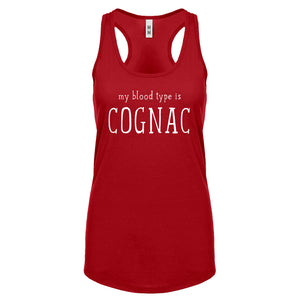 My Blood Type is Cognac Womens Racerback Tank Top