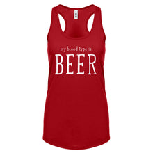 My Blood Type is Beer Womens Racerback Tank Top
