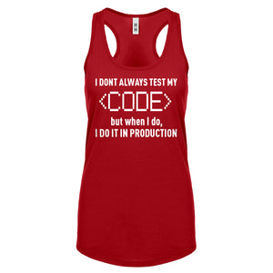 Racerback I Dont Always Code Womens Tank Top
