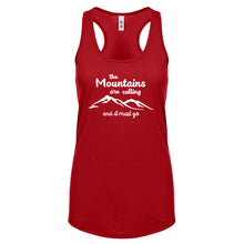 The Mountains are Calling Womens Racerback Tank Top