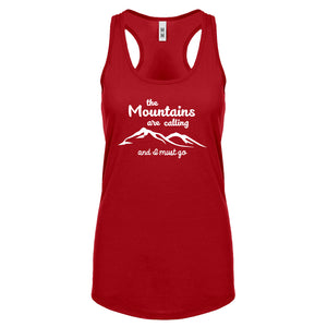 The Mountains are Calling Womens Racerback Tank Top