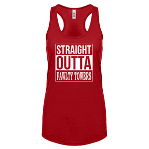 Straight Outta Fawlty Towers Womens Racerback Tank Top