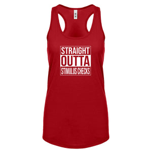 Straight Outta Stimulus Checks Womens Racerback Tank Top