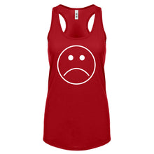 Sad Face Womens Racerback Tank Top