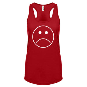 Sad Face Womens Racerback Tank Top