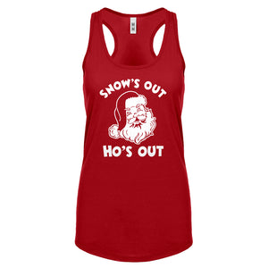 Snows Out Ho's Out Womens Racerback Tank Top