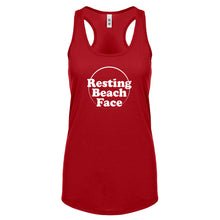 Resting Beach Face Womens Racerback Tank Top